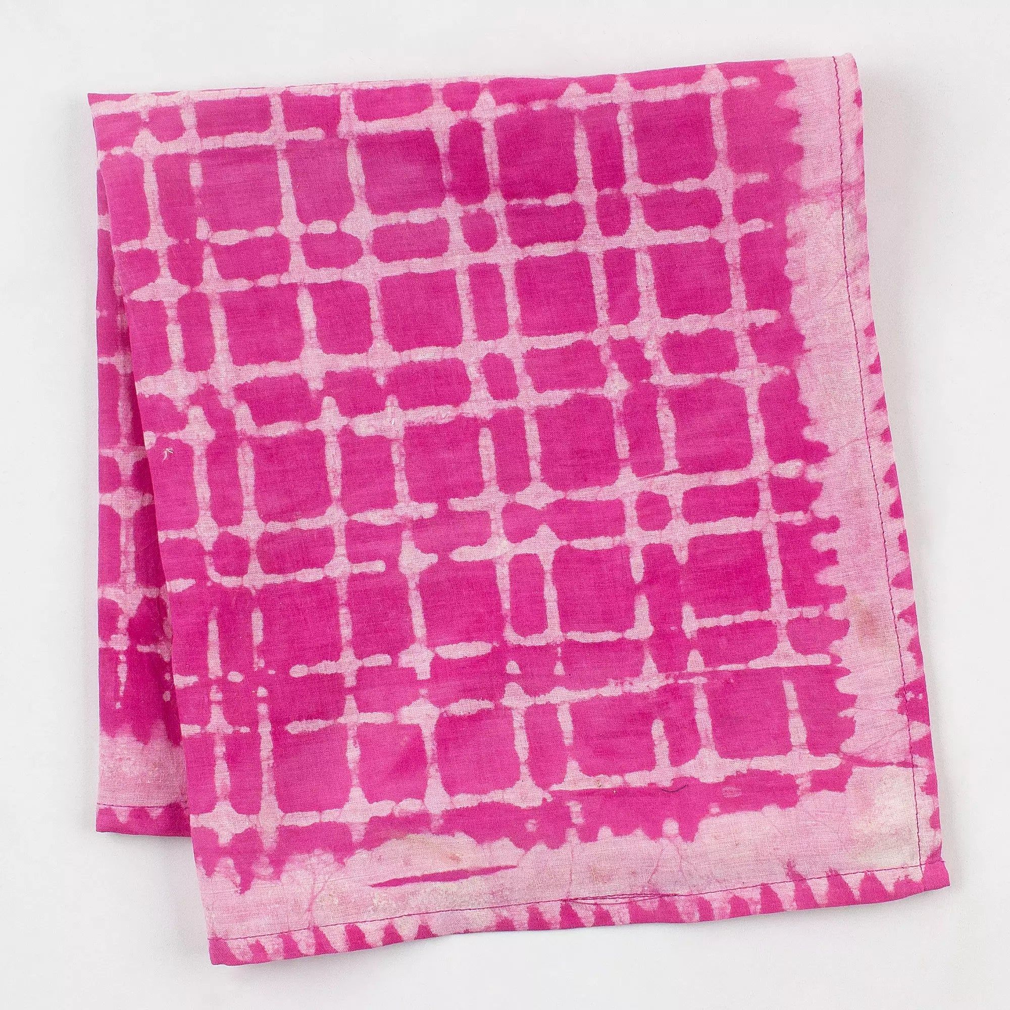 Trendy Hand Block Print Cotton Check Bandana for Men & Women 600